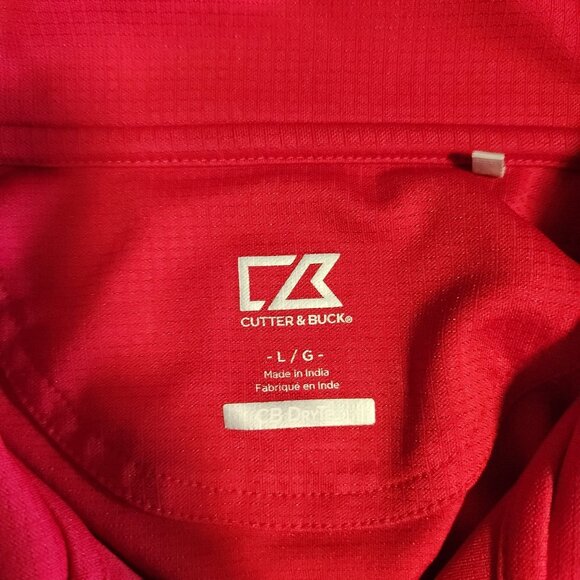 Nebraska Cornhuskers Polo Shirt Cutter & Buck Red Short Sleeve Large NEW NWOT - Picture 8 of 11